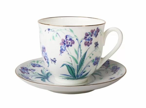 Чашка с блюдцем кофейная 180 мл, Незабудки (Ландыш), Императорский фарфоровый завод (ЛФЗ) 81.10781.00.1