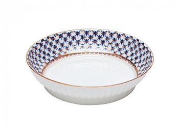 Сухарница Волна, Кобальтовая сетка, 170 мм, Императорский фарфоровый завод (ЛФЗ) 80.06537.00.1 Сухарница Волна, Кобальтовая сетка, 170 мм, Императорский фарфоровый завод (ЛФЗ) 80.06537.00.1