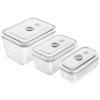 Набор стеклянных контейнеров ZWILLING Fresh&Save для вакуумного хранения, размер S/M/L, 3 штуки, Zwilling J.A. Henckels (36803-003)