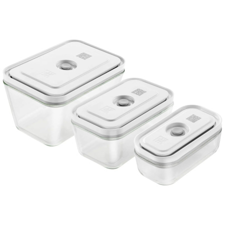 Набор стеклянных контейнеров ZWILLING Fresh&Save для вакуумного хранения, размер S/M/L, 3 штуки, Zwilling J.A. Henckels (36803-003)