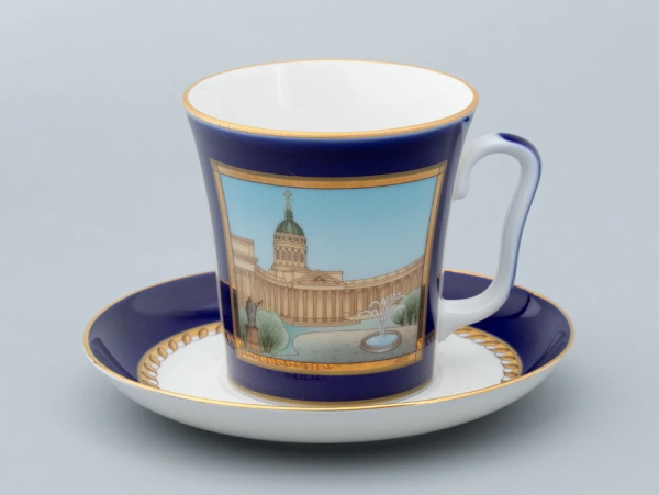 Бокал с Блюдцем Ленинградский, Канал Грибоедова, 360 мл, Императорский фарфоровый завод 81.31476.00.1