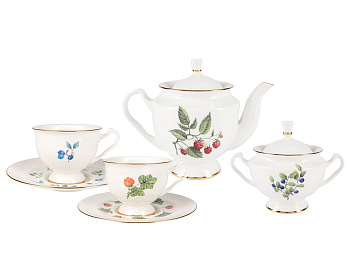 Сервиз чайный Цветы и ягоды 14 предметов (Айседора), Императорский фарфоровый завод (ИФЗ) 81.27538.00.1