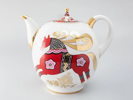 Комплект чайников Красный конь (Новгород) Императорский фарфоровый завод (ЛФЗ) 81.10353.00.1