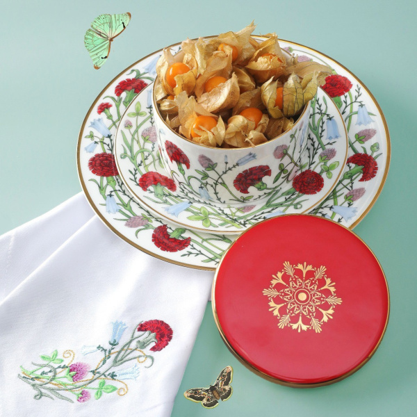 Шкатулка (сахарница) Сад Алисы (Идиллия) 13 см, Императорский фарфоровый завод (ИФЗ) 80.42108.00.1