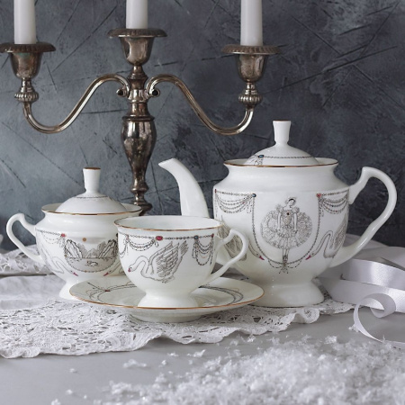 Сервиз чайный Волшебное лебединое озеро 14 предметов (Айседора), Императорский фарфоровый завод (ИФЗ) 81.26092.00.1