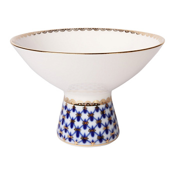 Ваза для мороженого 123 мм Молодежная, Кобальтовая сетка, Императорский фарфоровый завод (ЛФЗ) 80.07113.00.1