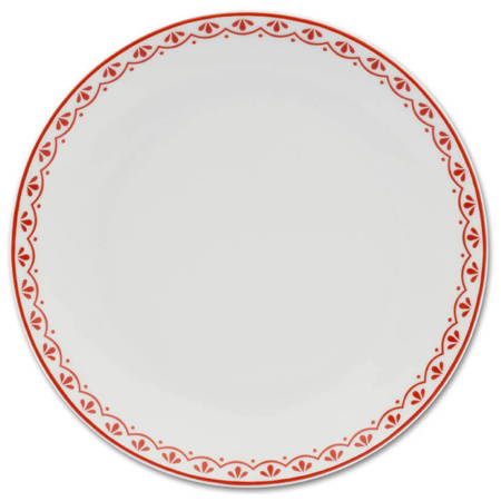 Обеденный набор на 4 персоны 20 предметов Хюгге Красные узоры 71162120-327D, Leander