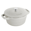 Кокот круглый STAUB 24 см, 4,25 л, белый трюфель (145224107)