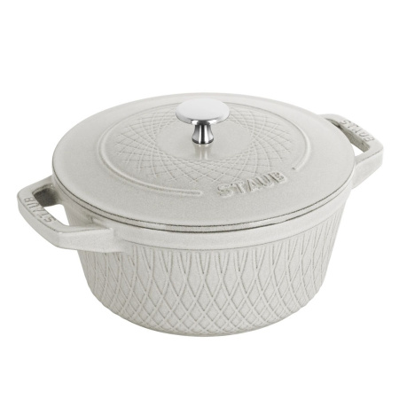 Кокот круглый STAUB 24 см, 4,25 л, белый трюфель (145224107)