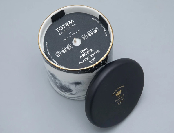 Подарочный набор Свеча ароматическая Тотем Медведь, аромат Черный перец, Императорский фарфоровый завод 81.31597.00.1