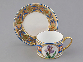 Чашка с блюдцем ИФЗ Нежный Ирис (Соло) 300 мл, Императорский фарфоровый завод 81.32657.00.1