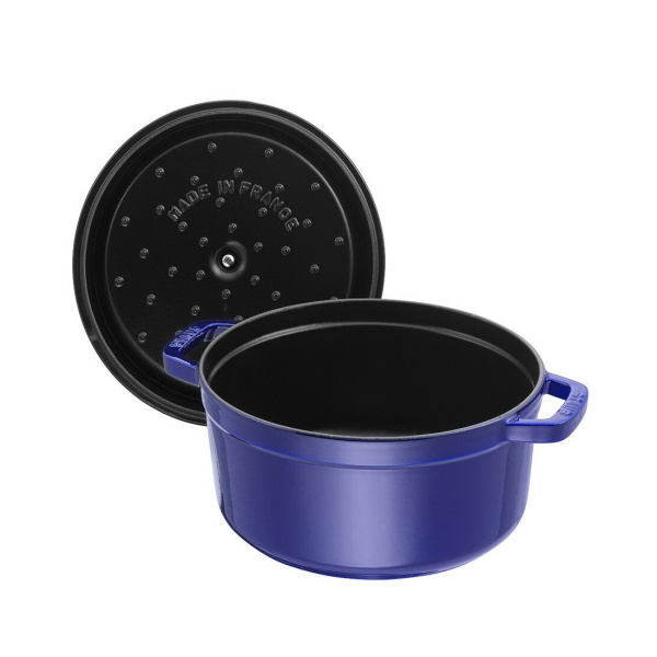 Кокот круглый, 26 см 4,6 л, темно-синий, Staub La Cocotte (1102691) Кокот круглый, 26 см 4,6 л, темно-синий, Staub La Cocotte (1102691)