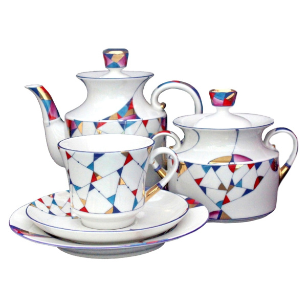 Сервиз чайный Калейдоскоп 14 предметов (Банкетная), Императорский фарфоровый завод (ЛФЗ) 81.26308.00.1