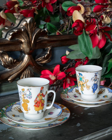 Комплект кофейный 3 предмета Шахерезада (Майская) Императорский фарфоровый завод (ИФЗ) 81.17663.00.1