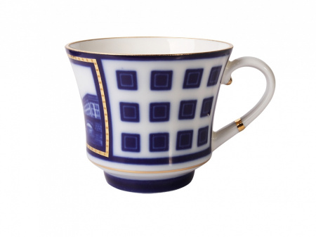 Чашка с блюдцем чайная 220 мл, Мост Ломоносова (Банкетная), Императорский фарфоровый завод (ЛФЗ) 81.16037.00.1