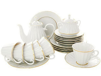 Чайный сервиз ИФЗ Белоснежка (Лучистая) 20 предметов, Императорский фарфоровый завод (ЛФЗ) 81.14814.01.1
