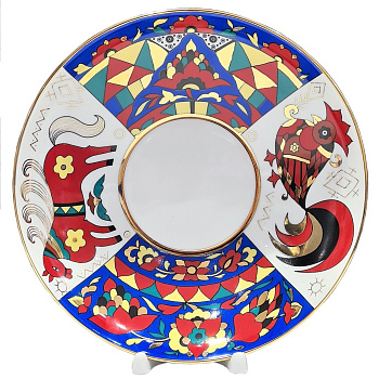 Сухарница Народные узоры 21 см (Утро), Императорский фарфоровый завод (ЛФЗ) 80.60813.00.1 Сухарница Народные узоры 21 см (Утро), Императорский фарфоровый завод (ЛФЗ) 80.60813.00.1