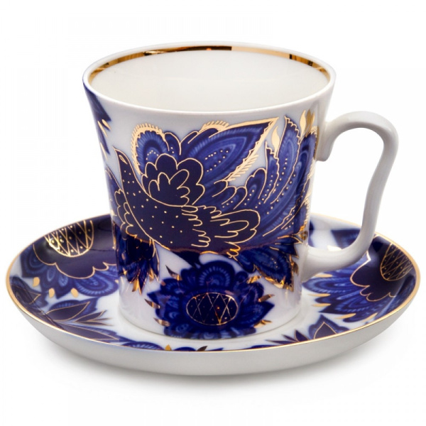 Бокал с Блюдцем Ленинградский, Птицы, 360 мл, Императорский фарфоровый завод (ЛФЗ) 81.10493.00.1