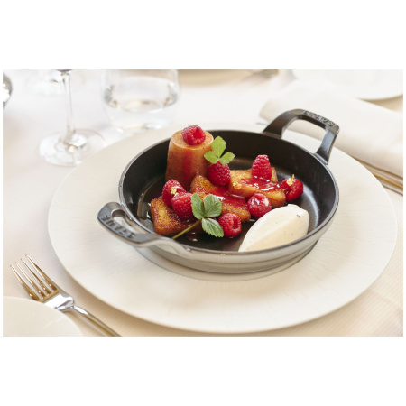 Сковорода круглая 16 см, с двумя ручками Staub, серый графит (1301618)