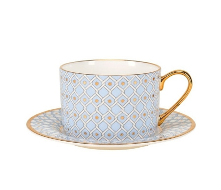 Сервиз чайный ИФЗ Азур (Идиллия) 10 предметов на 4 персоны, Императорский фарфоровый завод 81.27757.00.1