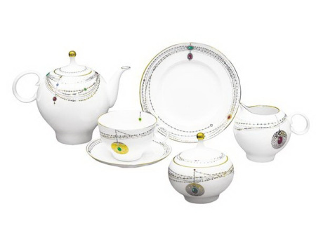 Сервиз чайный Золотой медальон 20 предметов (Яблочко) Императорский фарфоровый завод (ЛФЗ) 81.21492.00.1