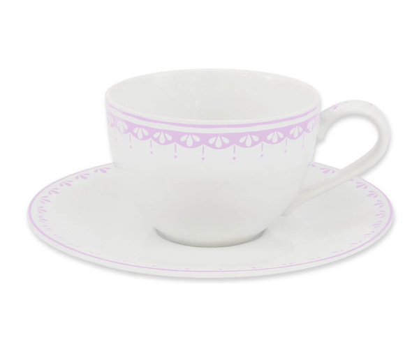 Чайный сервиз на 4 персоны 11 предметов Хюгге Розовые узоры 71160717-327A, Leander