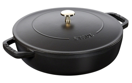 Сотейник чистера с чугунной крышкой, 28 см, 3,7 л  Staub, черный (12612825)