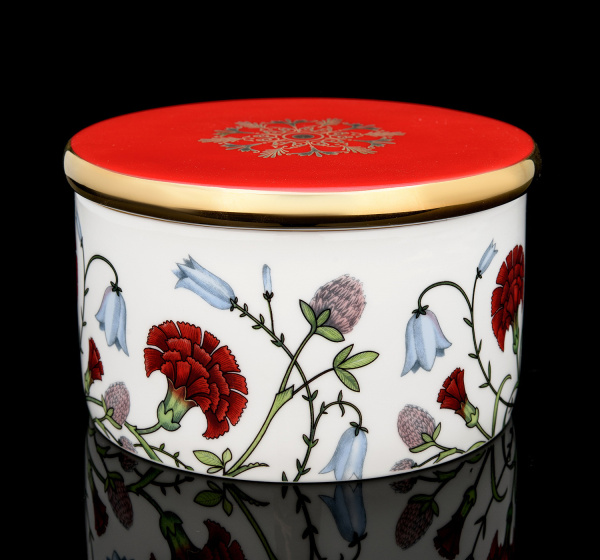 Шкатулка (сахарница) Сад Алисы (Идиллия) 13 см, Императорский фарфоровый завод (ИФЗ) 80.42108.00.1