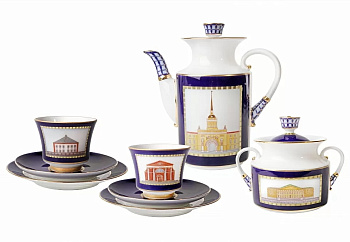 Сервиз кофейный ИФЗ Классика Петербурга 20 предметов (Банкетная), Императорский фарфоровый завод (ЛФЗ) 81.25482.00.1