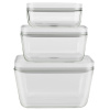 Набор стеклянных контейнеров ZWILLING Fresh&Save для вакуумного хранения, размер S/M/L, 3 штуки, Zwilling J.A. Henckels (36803-003)