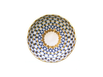 Розетка Кобальтовая сетка (Тюльпан) 10 см Императорский фарфоровый завод (ЛФЗ) 80.50397.00.1