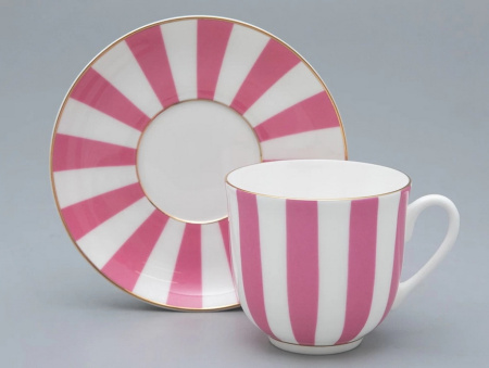 Набор кофейный чашки с блюдцами 180 мл, Да и Нет, 12 предметов (Ландыш) Императорский фарфоровый завод (ИФЗ)