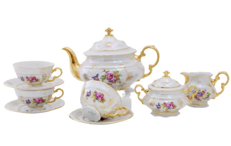 Чайный сервиз 6 персон 15 предметов Перламутр, Соната 07160725-0656, Leander