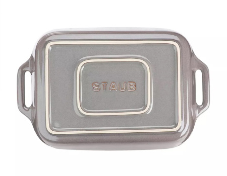 Форма для запекания, прямоугольная 20х16 см, античный серый, Staub Ceramics (40511-866)