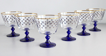 Набор (6 креманок) 380 мл Кобальтовая сетка, Императорский фарфоровый завод (ЛФЗ) 14.00063.07