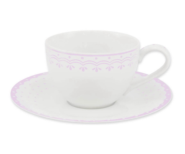 Чайный сервиз на 4 персоны 11 предметов Хюгге Розовые узоры 71160717-327A, Leander