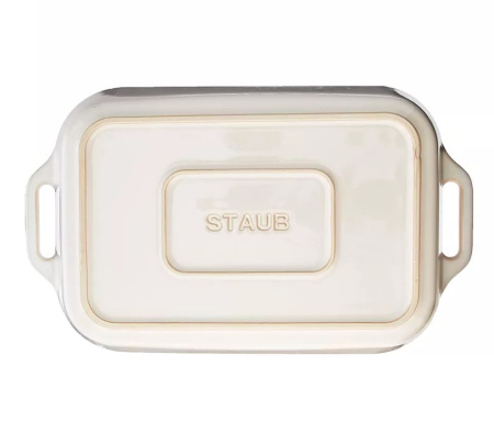 Форма для запекания, прямоугольная 20х16 см, слоновая кость, Staub Ceramics (40511-865)