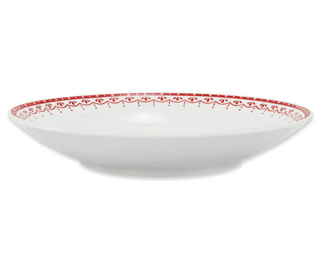 Обеденный набор на 4 персоны 20 предметов Хюгге Красные узоры 71162120-327D, Leander