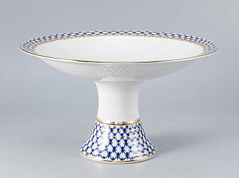 Ваза для фруктов 200 мм Молодежная, Кобальтовая сетка, Императорский фарфоровый завод (ИФЗ) 80.06938.00.1