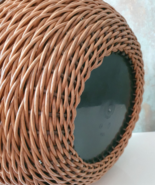 Кашпо-вазон 14 л для луковичных цветов, с ручками, ротанг, цвет Бук