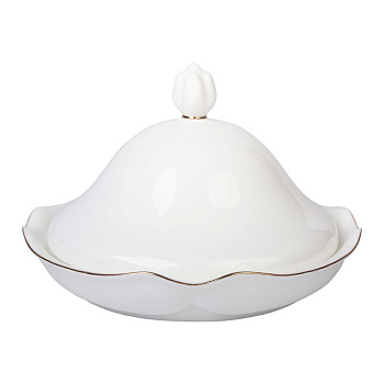 Масленка Золотая лента (Наташа) 153 мм, Императорский фарфоровый завод (ЛФЗ) 80.05672.00.1