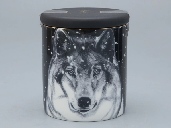 Подарочный набор Свеча ароматическая Тотем Волк, аромат Тиковое дерево, Императорский фарфоровый завод 81.31596.00.1