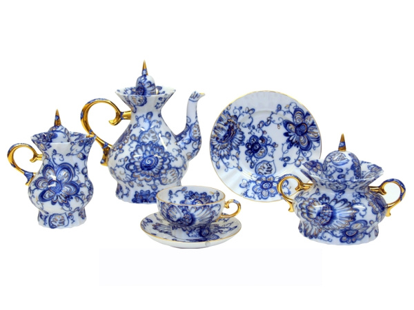 Сервиз чайный Поющий сад 22 предмета (Шатровая) Императорский фарфоровый завод (ЛФЗ) 81.13874.00.1