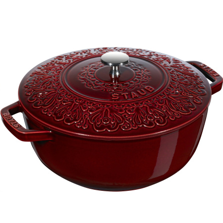 Кокот STAUB Цветочный 24 см, 3,6 л, гранатовый (11242487)