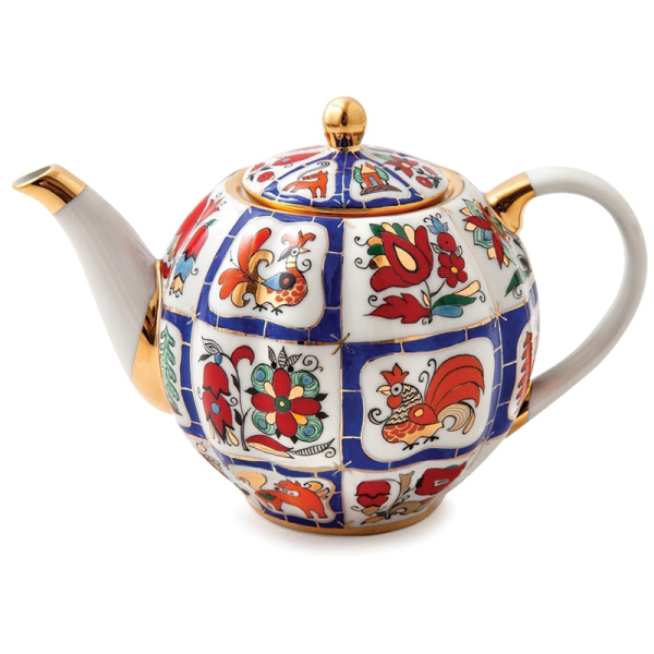 Сервиз чайный ИФЗ Русский лубок 20 предметов (Тюльпан), Императорский фарфоровый завод (ЛФЗ) 81.20958.00.1