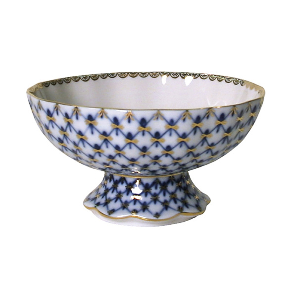 Ваза для конфет Кобальтовая сетка (Тюльпан) Императорский фарфоровый завод (ЛФЗ) 80.04258.00.1