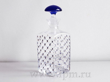 Графин (синяя крышка) 1000 мл Кобальтовая сетка, Императорский фарфоровый завод (ЛФЗ) 14.00027.07