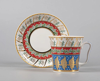 Бокал с Блюдцем Ленинградский, Новогодняя ночь, 360 мл, Императорский фарфоровый завод 81.30699.00.1