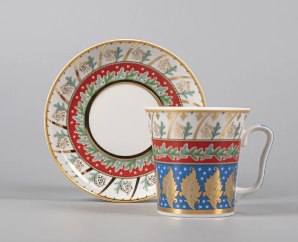 Бокал с Блюдцем Ленинградский, Новогодняя ночь, 360 мл, Императорский фарфоровый завод 81.30699.00.1