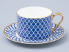 Чашка с блюдцем ИФЗ Индиго 2 (Идиллия) 250 мл, Императорский фарфоровый завод 81.31121.00.1